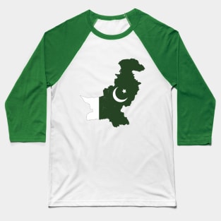 Pakistan Map Baseball T-Shirt